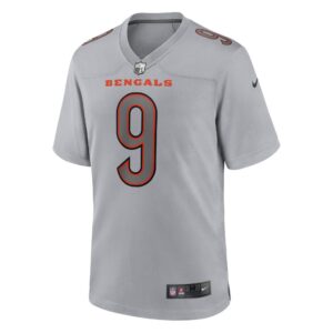 Men's Cincinnati Bengals Joe Burrow Nike Gray Atmosphere Fashion Game Jersey