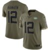 Men's New York Jets Joe Namath Nike Olive 2022 Salute To Service Retired Player Limited Jersey