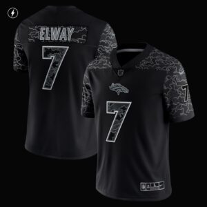 Men's Denver Broncos John Elway Nike Black Retired Player RFLCTV Limited Jersey