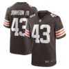 Men's Cleveland Browns John Johnson III Nike Brown Game Jersey