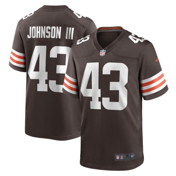 Men's Cleveland Browns John Johnson III Nike Brown Game Jersey