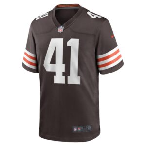 Men's Cleveland Browns John Kelly Jr. Nike Brown Game Player Jersey