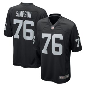 Men's Las Vegas Raiders John Simpson Nike Black Game Jersey