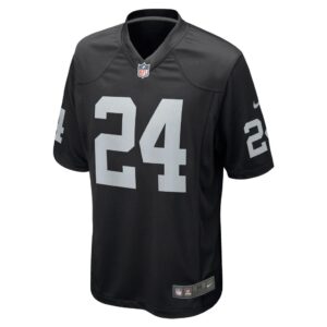 Men's Las Vegas Raiders Johnathan Abram Nike Black Player Game Jersey