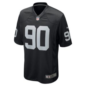 Men's Las Vegas Raiders Johnathan Hankins Nike Black Game Jersey