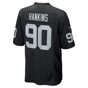 Men's Las Vegas Raiders Johnathan Hankins Nike Black Game Jersey