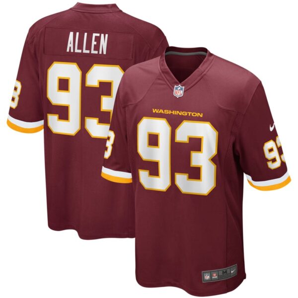 Men's Washington Football Team Jonathan Allen Nike Burgundy Home Game Jersey