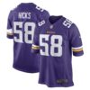 Men's Minnesota Vikings Jordan Hicks Nike Purple Game Player Jersey