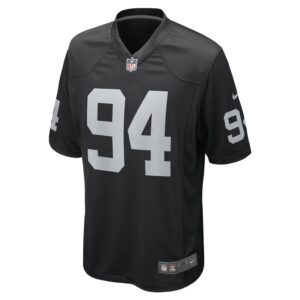 Men's Las Vegas Raiders Jordan Jenkins Nike Black Game Player Jersey