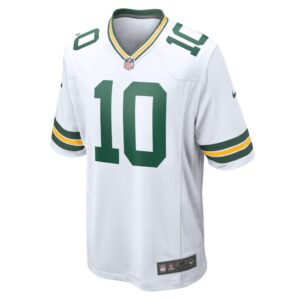 Men's Green Bay Packers Jordan Love Nike White Game Jersey