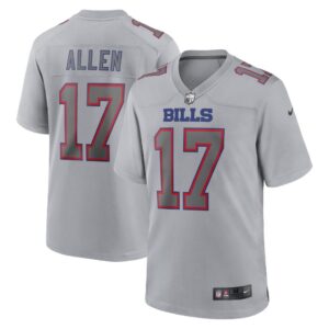 Men's Buffalo Bills Josh Allen Nike Gray Atmosphere Fashion Game Jersey