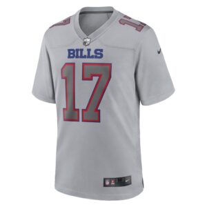 Men's Buffalo Bills Josh Allen Nike Gray Atmosphere Fashion Game Jersey