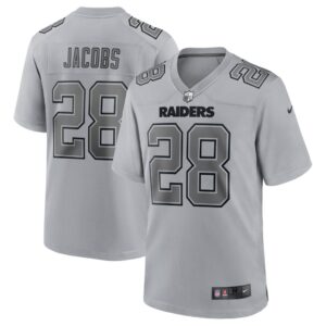 Men's Las Vegas Raiders Josh Jacobs Nike Gray Atmosphere Fashion Game Jersey