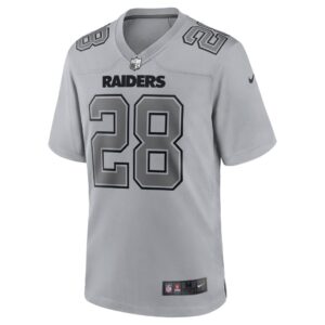 Men's Las Vegas Raiders Josh Jacobs Nike Gray Atmosphere Fashion Game Jersey