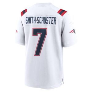 Men's New England Patriots JuJu Smith-Schuster Nike White Game Player Jersey