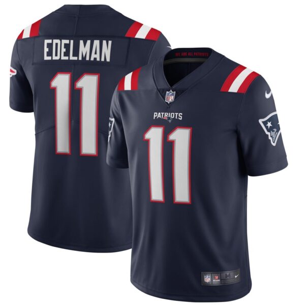 Men's Nike Julian Edelman Navy New England Patriots Vapor Limited Jersey