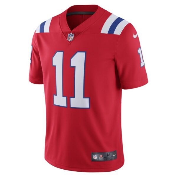 Men's Nike Julian Edelman Red New England Patriots Alternate Vapor Limited Jersey