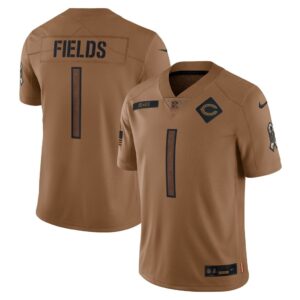 Justin Fields Chicago Bears Nike 2023 Salute To Service Limited Jersey - Brown