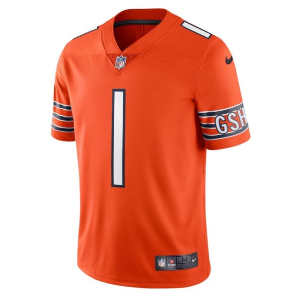 Justin Fields Chicago Bears Nike Alternate Vapor Limited Jersey - Orange