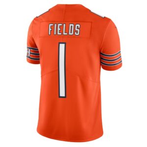 Justin Fields Chicago Bears Nike Alternate Vapor Limited Jersey - Orange