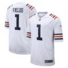 Men's Chicago Bears Justin Fields Nike White 2021 NFL Draft First Round Pick Alternate Classic Game Jersey