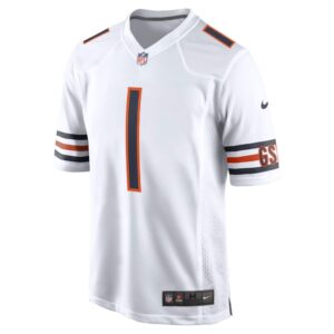 Men's Chicago Bears Justin Fields Nike White Game Jersey