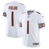 Men's Chicago Bears Justin Fields Nike White Vapor Limited Jersey