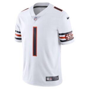 Men's Chicago Bears Justin Fields Nike White Vapor Limited Jersey