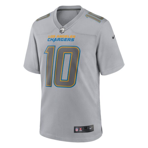 Men's Los Angeles Chargers Justin Herbert Nike Gray Atmosphere Fashion Game Jersey