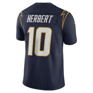 Men's Nike Justin Herbert Navy Los Angeles Chargers Vapor Limited Jersey