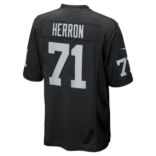 Justin Herron Las Vegas Raiders Nike Team Game Jersey - Black