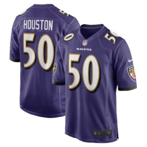 Men's Baltimore Ravens Justin Houston Nike Purple Game Jersey