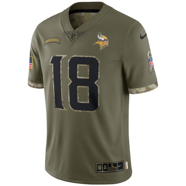 Men's Minnesota Vikings Nike Olive 2022 Salute To Service Limited Jersey