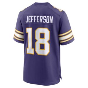 Men's Minnesota Vikings Justin Jefferson Nike Purple Classic Player Game Jersey