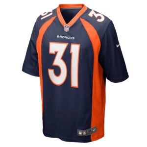 Men's Denver Broncos Justin Simmons Nike Navy Game Jersey