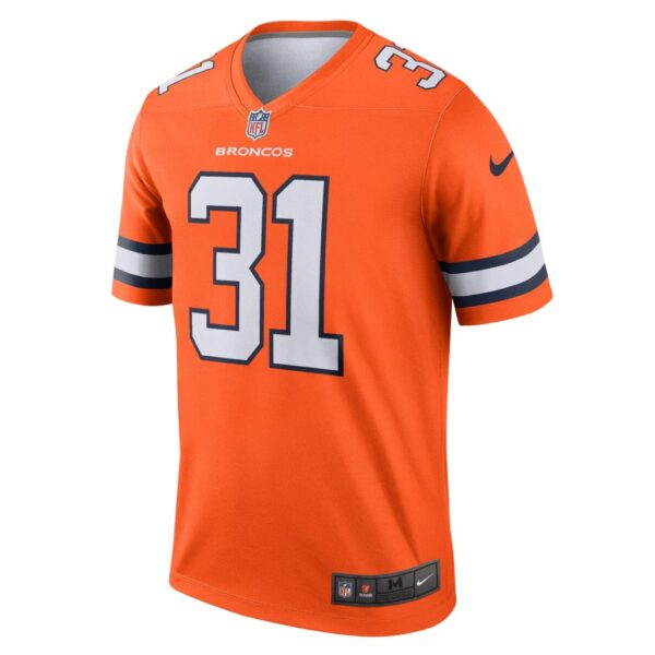 Men's Denver Broncos Justin Simmons Nike Orange Alternate Legend Jersey