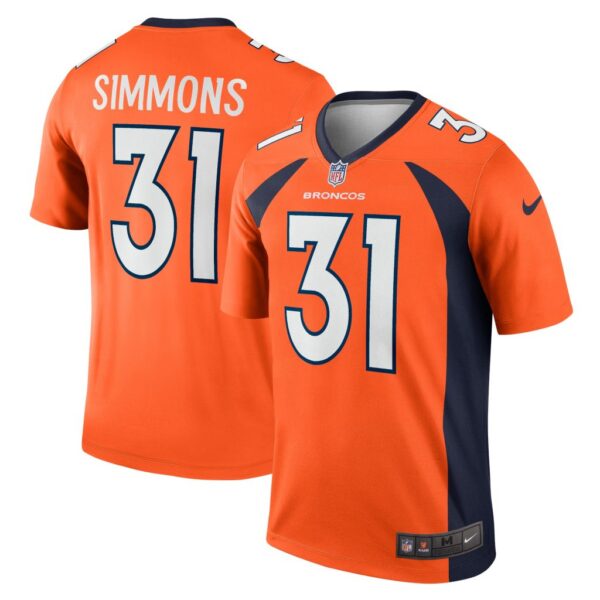 Men's Denver Broncos Justin Simmons Nike Orange Legend Jersey