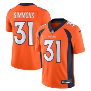 Men's Denver Broncos Justin Simmons Nike Orange Vapor Untouchable Limited Jersey