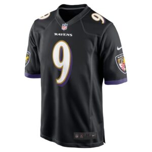 Men's Baltimore Ravens Justin Tucker Nike Black Player Game Jersey