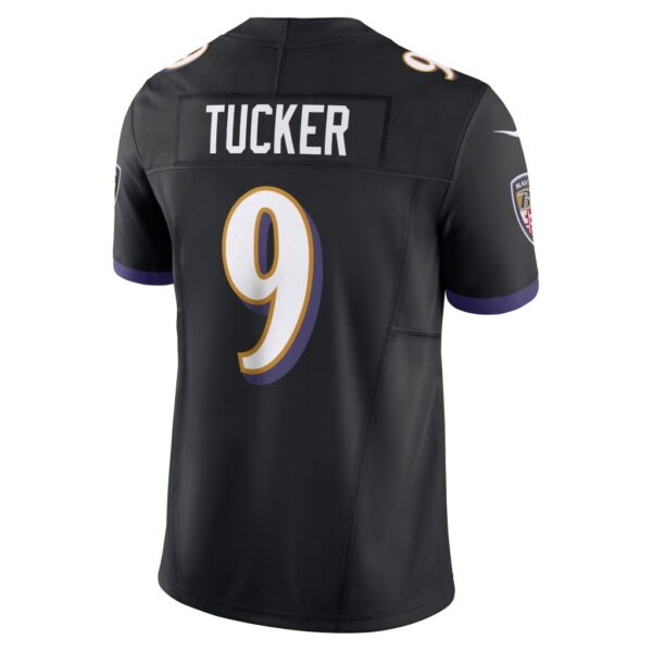 Men's Baltimore Ravens Justin Tucker Nike Black Vapor F.U.S.E. Limited Jersey