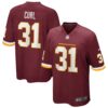 Men's Nike Kamren Curl Washington Football Team Burgundy Game Player Jersey