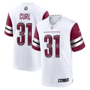 Men's Washington Commanders Kamren Curl Nike White Game Jersey