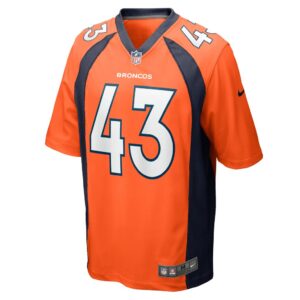 Men's Denver Broncos Kana'i Mauga Nike Orange Game Player Jersey