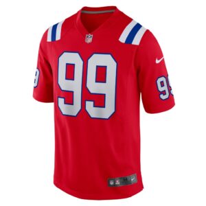 Keion White New England Patriots Nike Alternate Team Game Jersey - Red