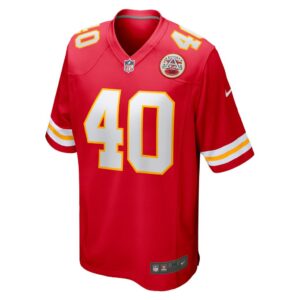 Men's Kansas City Chiefs Kendall Blanton Nike Red Home Game Player Jersey