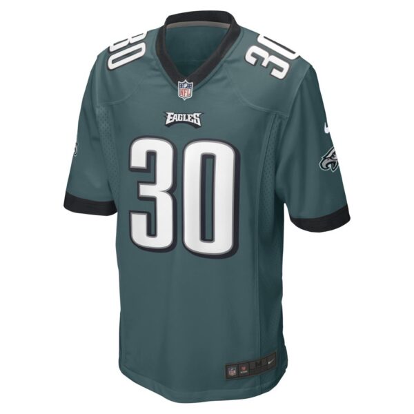 Men's Philadelphia Eagles Kennedy Brooks Nike Midnight Green Game Player Jersey