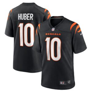 Men's Cincinnati Bengals Kevin Huber Nike Black Game Jersey