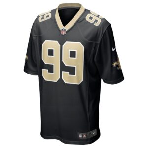 Khalen Saunders New Orleans Saints Nike Game Jersey - Black