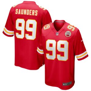 Men's Kansas City Chiefs Khalen Saunders Nike Red Game Jersey