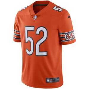 Men's Nike Khalil Mack Orange Chicago Bears Vapor Limited Jersey